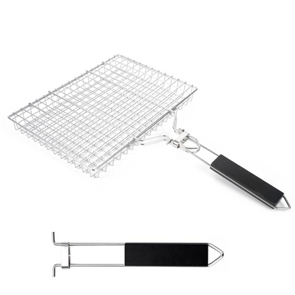 Grill Basket Stainless Steel | Basket Cooking Accessories | Grill Baskets for Outdoor Grill | Grill Accessories for Outdoor | Grill Campfire Cooking Equipment | Cooking Gifts For Men Fish Grill Basket